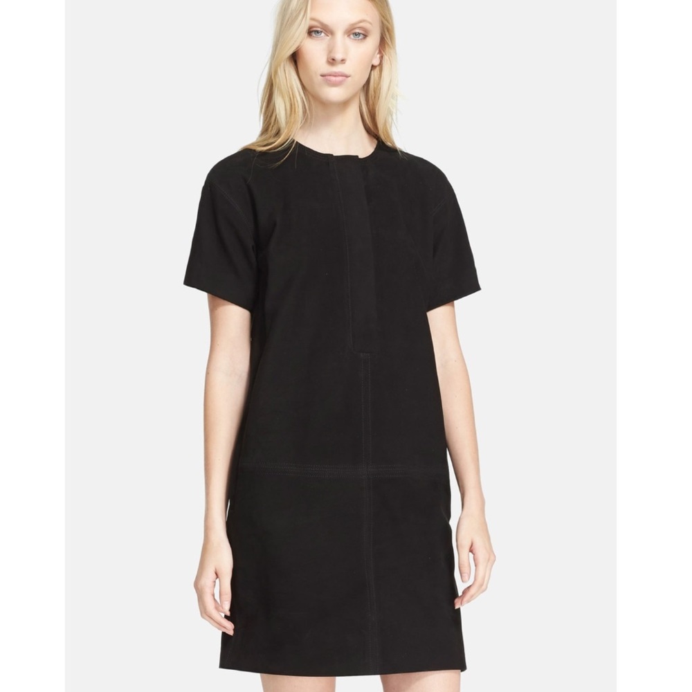 New BURBERRY BRIT Black Lillith Suede Shift Dress